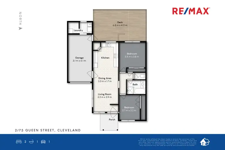 Floorplan of Homely villa listing, 2/75 Queen Street, Cleveland QLD 4163