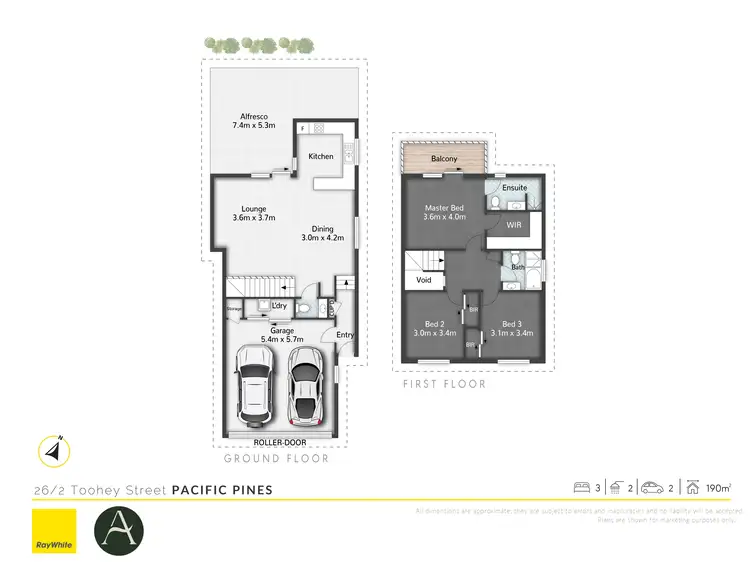 Floorplan of Homely townhouse listing, 26/2 Toohey Street, Pacific Pines QLD 4211