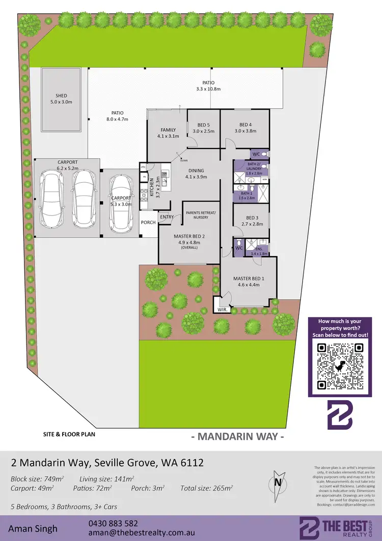 Floorplan of Homely house listing, 2 Mandarin Way, Seville Grove WA 6112