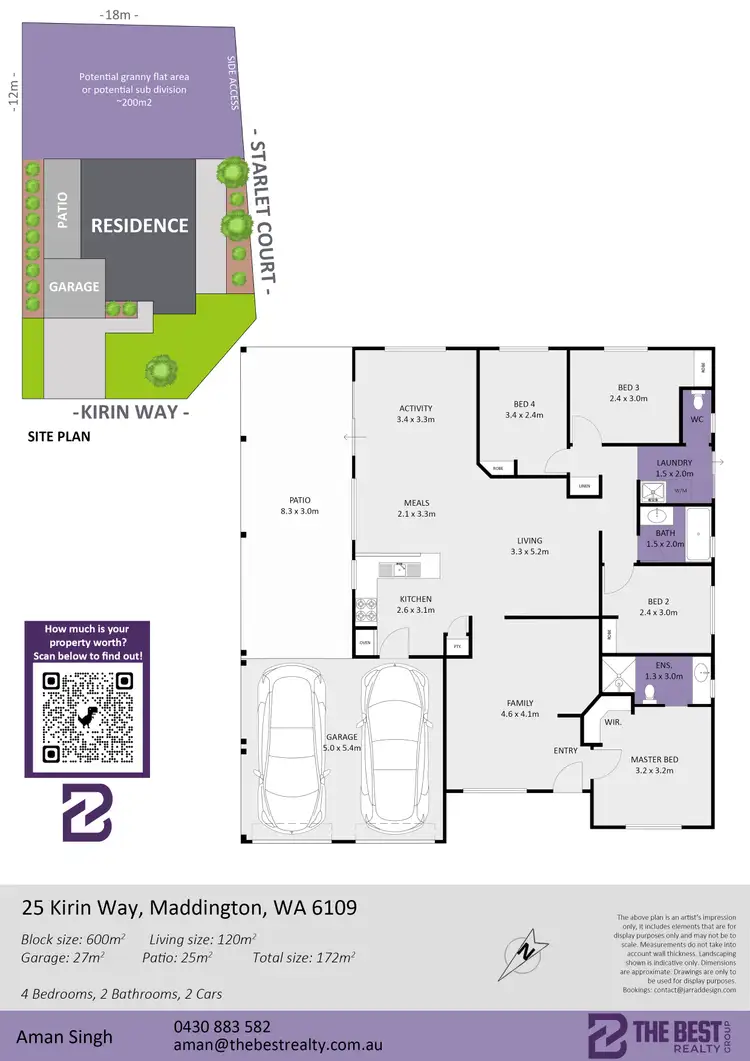 Floorplan of Homely house listing, 25 Kirin Way, Maddington WA 6109