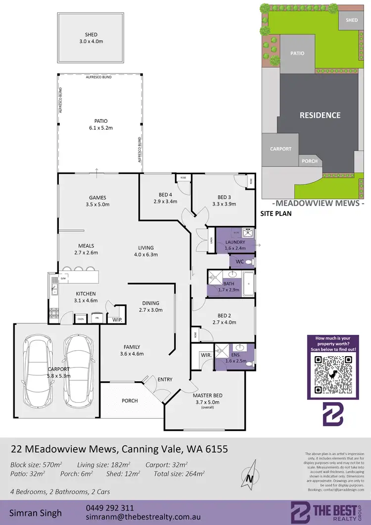 Floorplan of Homely house listing, 22 Meadowview Mews, Canning Vale WA 6155