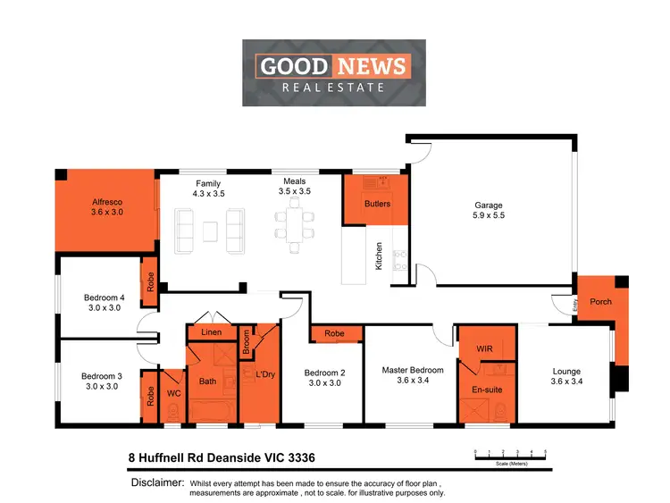Floorplan of Homely house listing, 8 Huffnell Road, Deanside VIC 3336