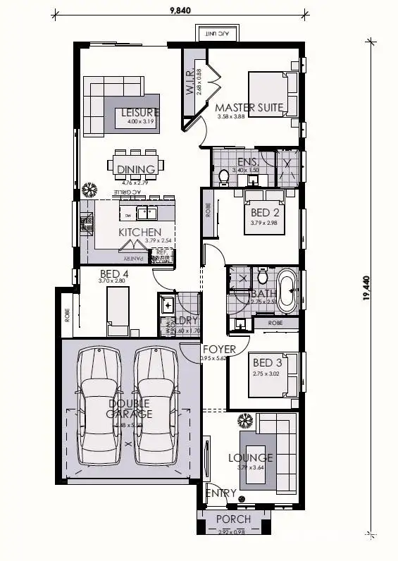 Floorplan of Homely house listing, 10 Cade way, Catherine Field NSW 2557