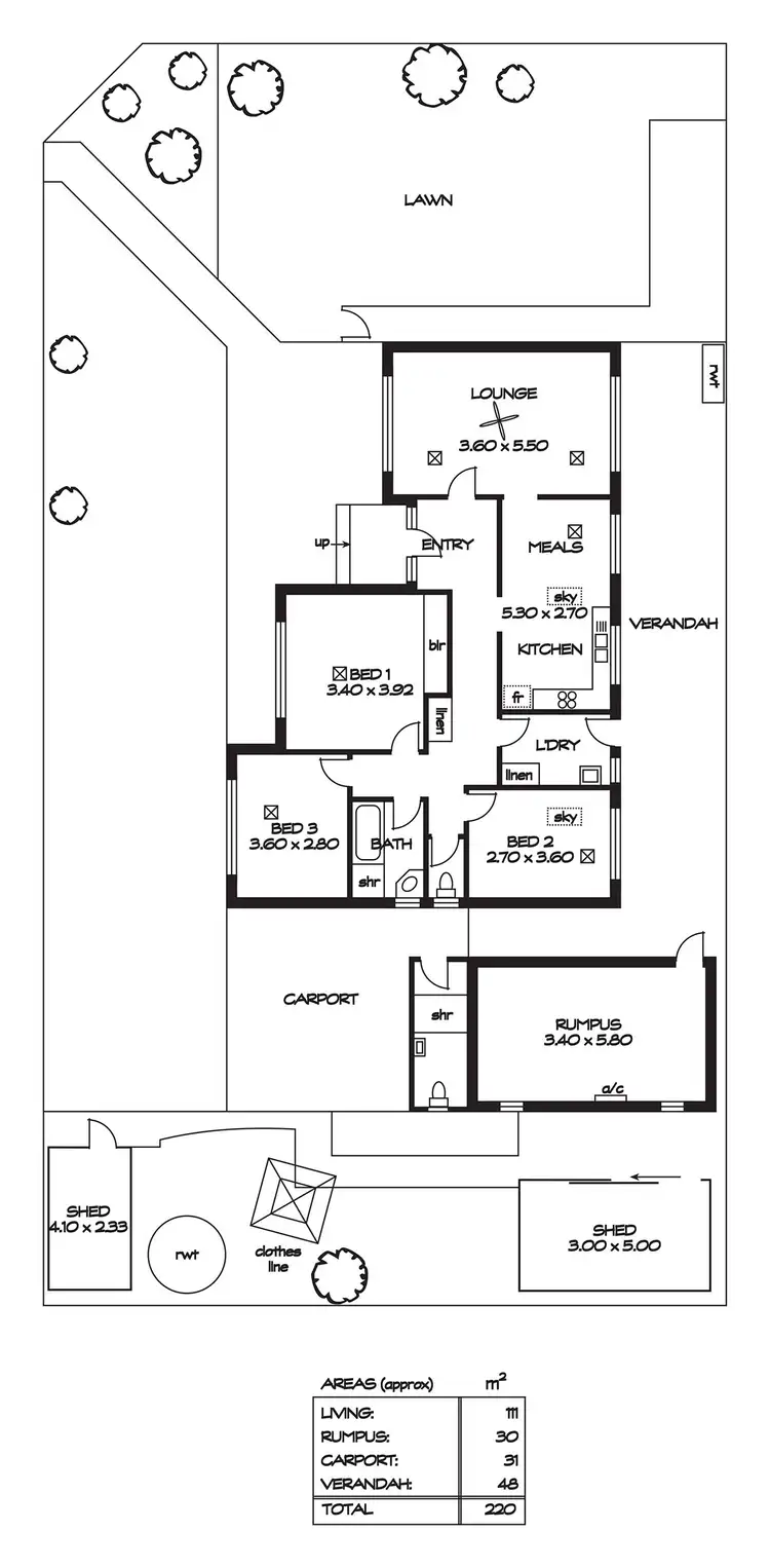 Floorplan of Homely house listing, 2 Leabrook Drive, Para Hills SA 5096