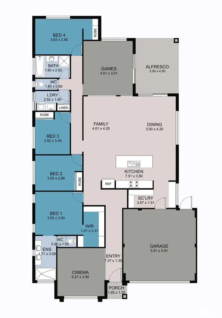 Floorplan of Homely house listing, 54 Clondyke Drive, Byford WA 6122