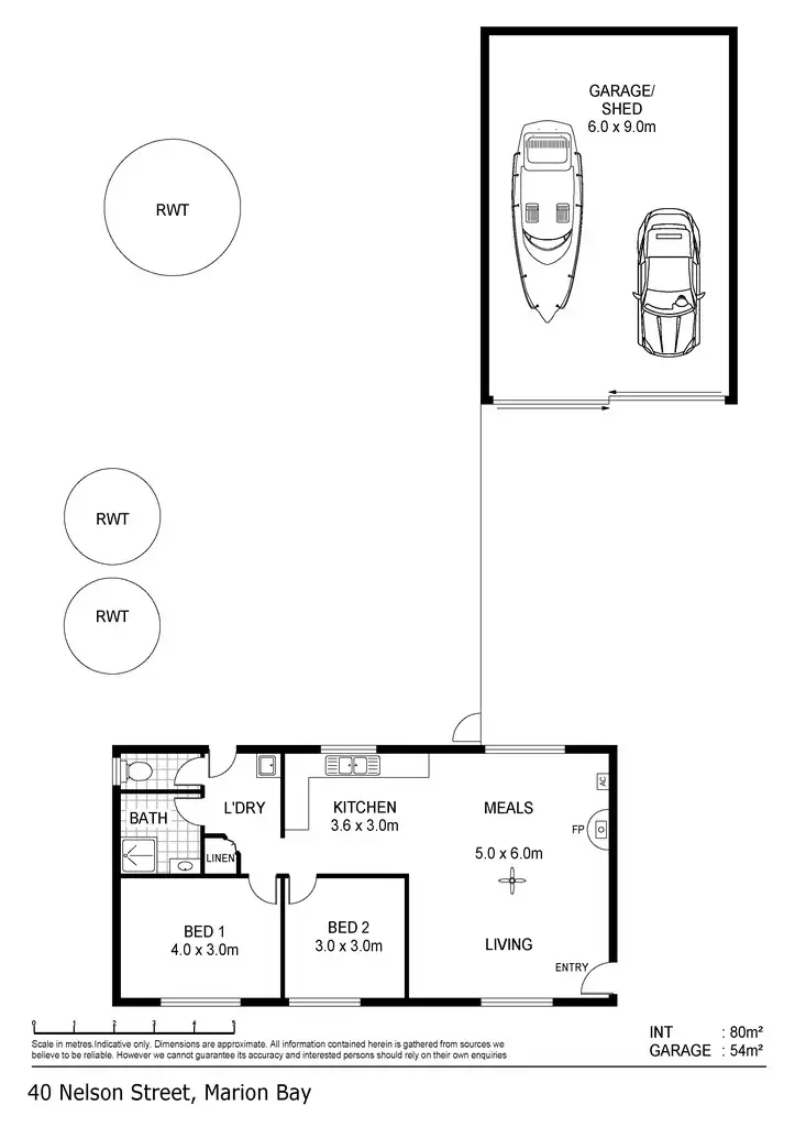 Floorplan of Homely house listing, 40 Nelson Street, Marion Bay SA 5575
