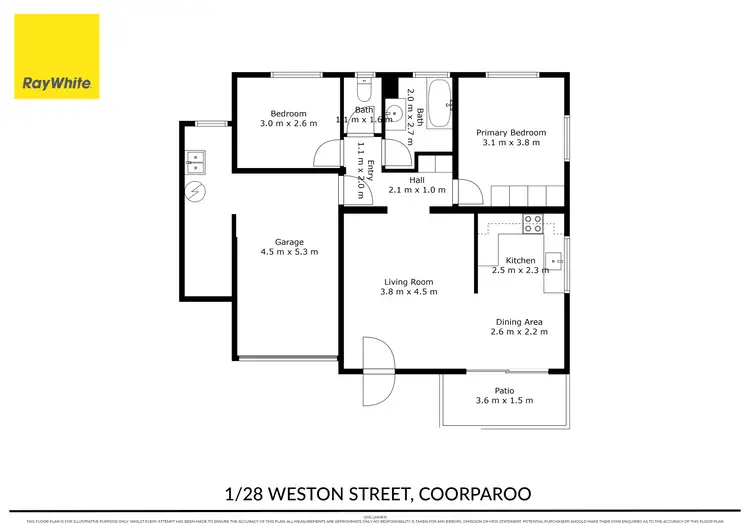Floorplan of Homely unit listing, 1/28 Weston Street, Coorparoo QLD 4151