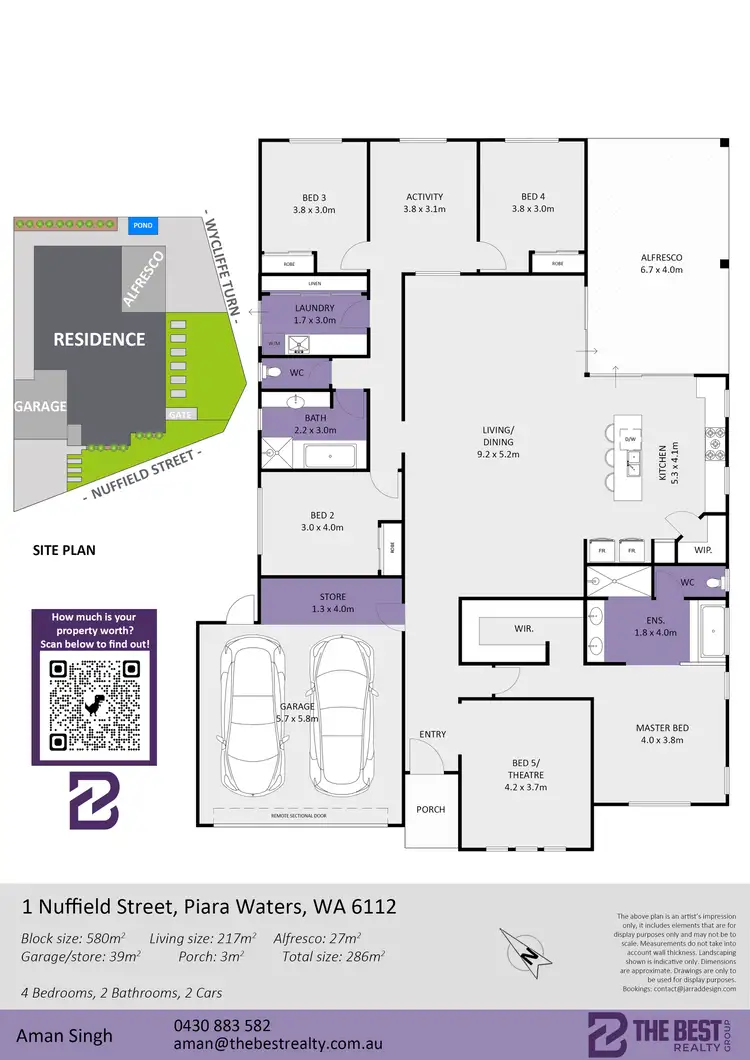 Floorplan of Homely house listing, 1 Nuffield Street, Piara Waters WA 6112
