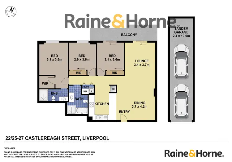 Floorplan of Homely unit listing, 22/25-27 Castlereagh Street, Liverpool NSW 2170