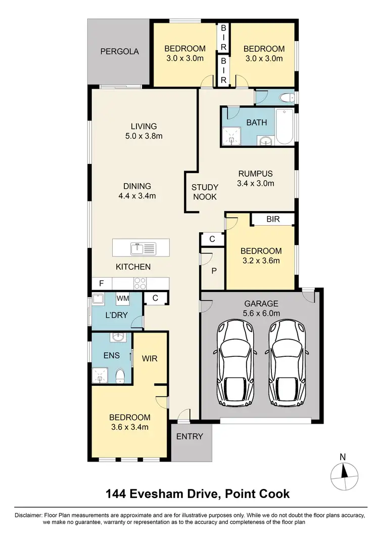 Floorplan of Homely house listing, 144 Evesham Drive, Point Cook VIC 3030
