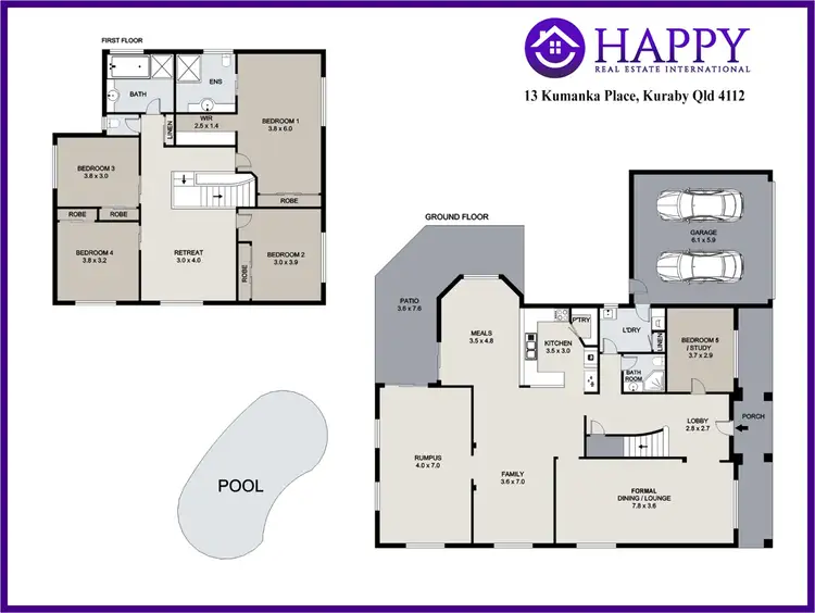 Floorplan of Homely house listing, 13 Kumanka Place, Kuraby QLD 4112