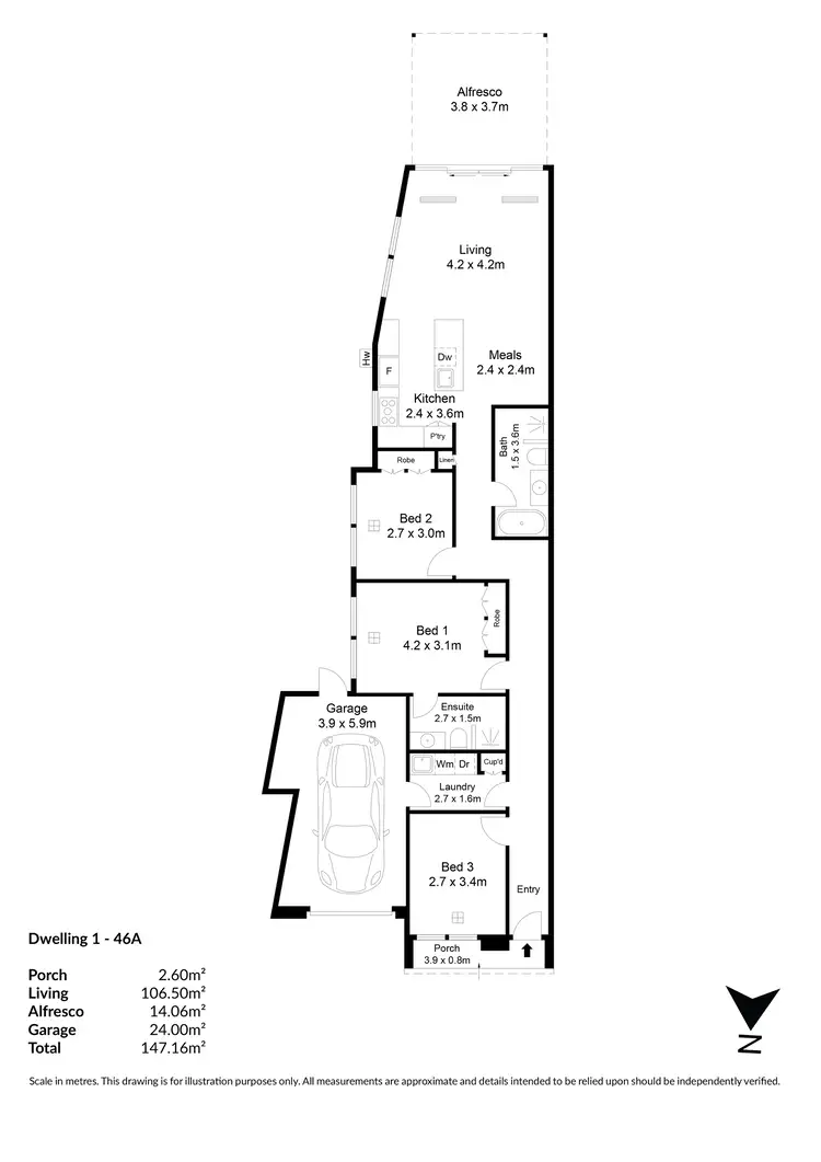Floorplan of Homely house listing, 46 Harvey Avenue, Netley SA 5037