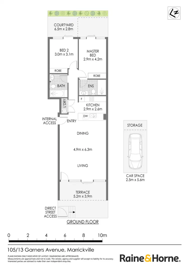 Floorplan of Homely apartment listing, 105/1-13 Garners Avenue, Marrickville NSW 2204