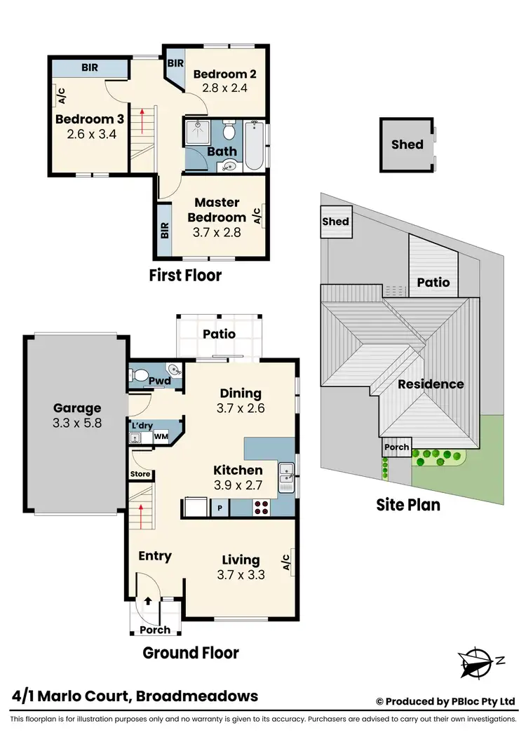 Floorplan of Homely townhouse listing, 4/1 Marlo Court, Broadmeadows VIC 3047