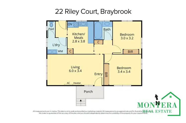 Floorplan of Homely house listing, 22 Riley Court, Braybrook VIC 3019