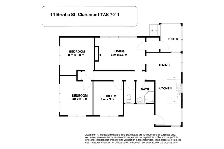 Floorplan of Homely house listing, 14 Brodie Street, Claremont TAS 7011