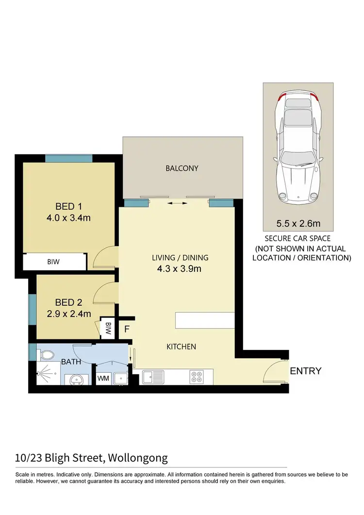 Floorplan of Homely unit listing, 10/23 Bligh Street, Wollongong NSW 2500