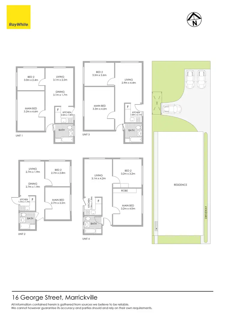 Floorplan of Homely block of units listing, 16 George Street, Marrickville NSW 2204
