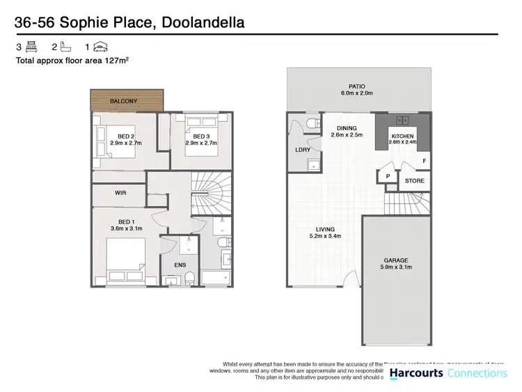 Floorplan of Homely townhouse listing, 36/56 Sophie Place, Doolandella QLD 4077