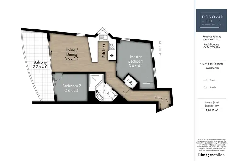 Floorplan of Homely apartment listing, 412/42 Surf Parade, Broadbeach QLD 4218
