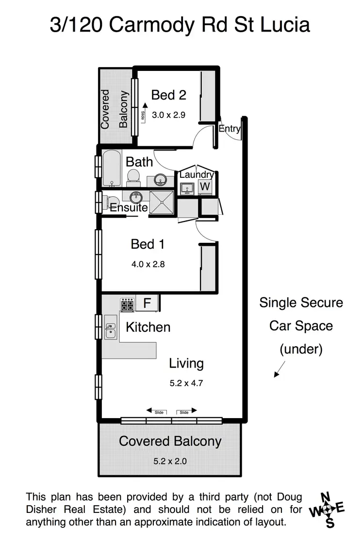 Floorplan of Homely apartment listing, 3/120 Carmody Road, St Lucia QLD 4067