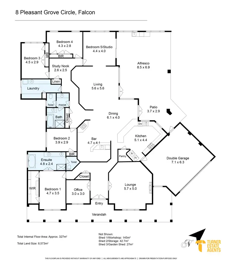 Floorplan of Homely house listing, 8 Pleasant Grove Circle, Falcon WA 6210
