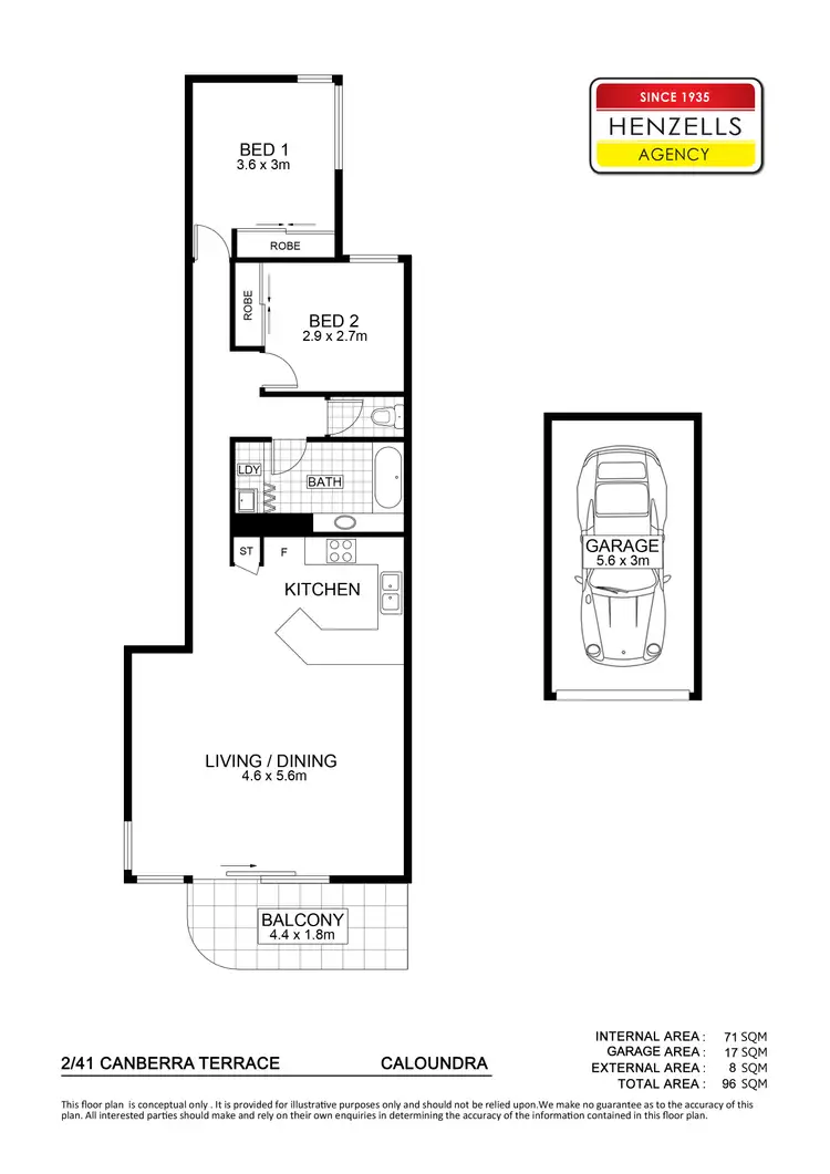 Floorplan of Homely unit listing, 2/41 Canberra Terrace, Caloundra QLD 4551