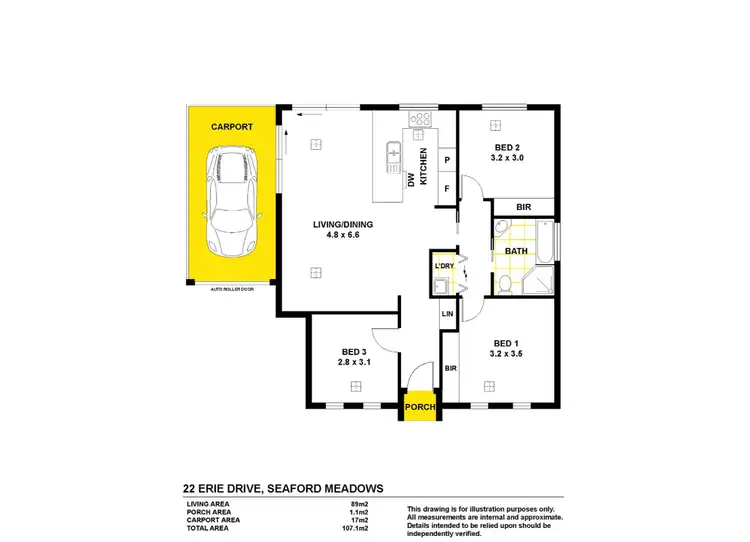 Floorplan of Homely house listing, 22 Erie Drive, Seaford Meadows SA 5169