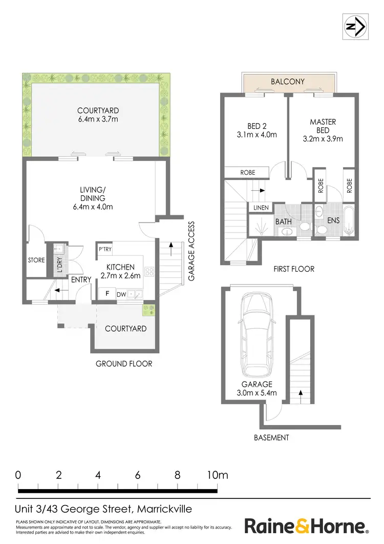 Floorplan of Homely townhouse listing, 3/43 George Street, Marrickville NSW 2204
