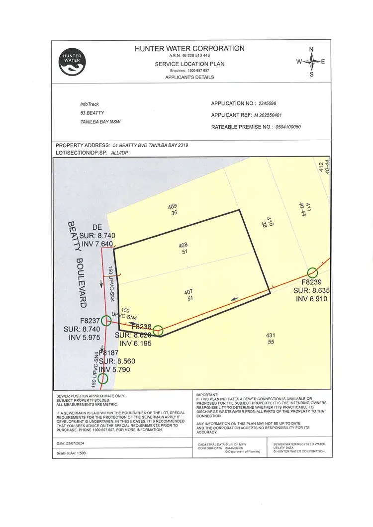 Floorplan of Homely land listing, 51-53 Beatty Boulevard, Tanilba Bay NSW 2319