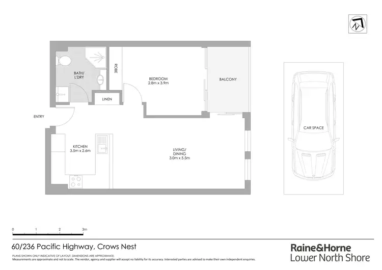 Floorplan of Homely apartment listing, 60/236 Pacific Highway, Crows Nest NSW 2065