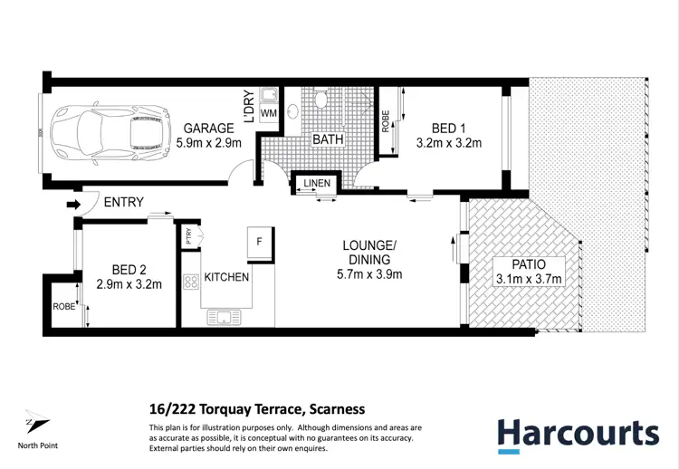 Floorplan of Homely unit listing, 16/222 Torquay Terrace, Torquay QLD 4655