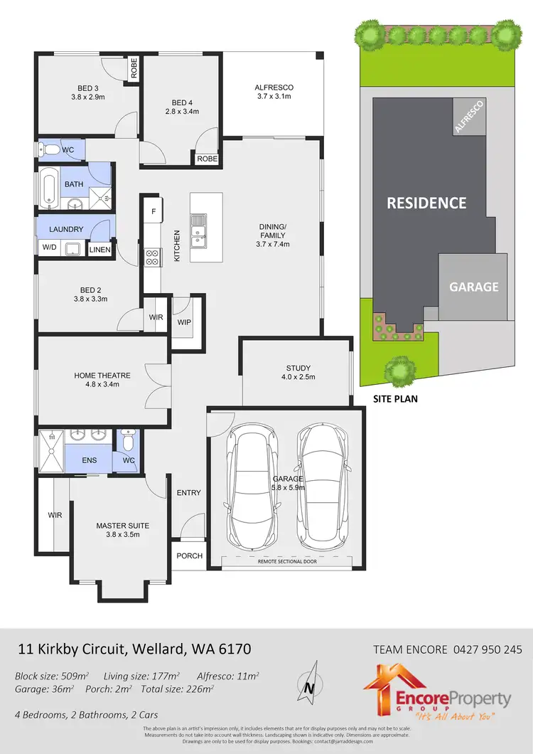 Floorplan of Homely house listing, 11 Kirkby Circuit, Wellard WA 6170