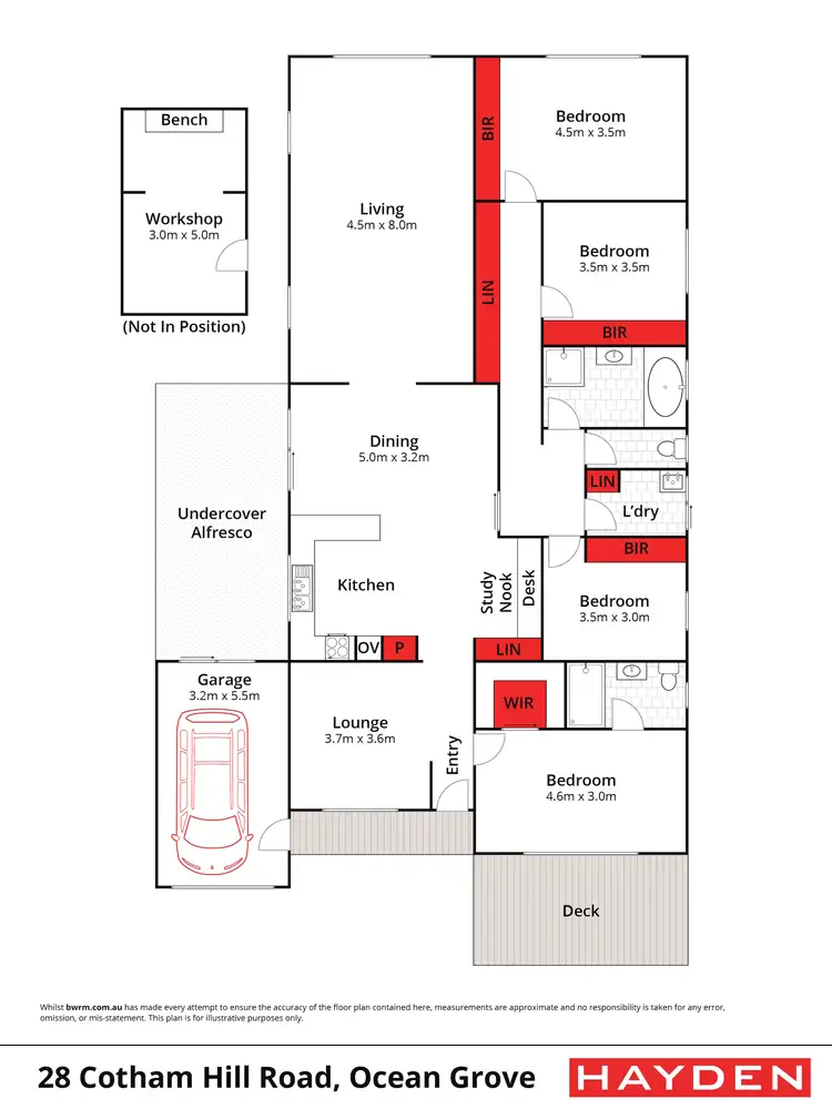 Floorplan of Homely house listing, 28 Cotham Hill Road, Ocean Grove VIC 3226