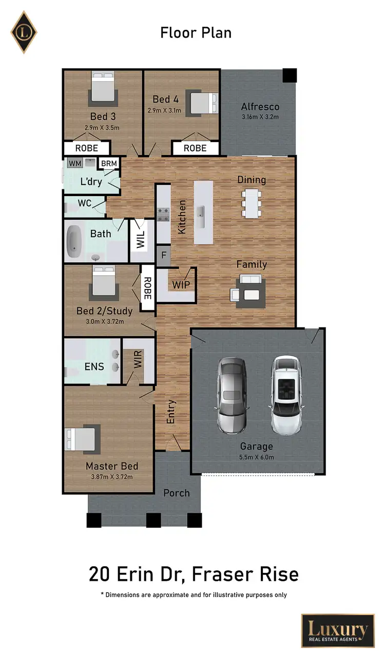 Floorplan of Homely house listing, 20 Erin Drive, Fraser Rise VIC 3336