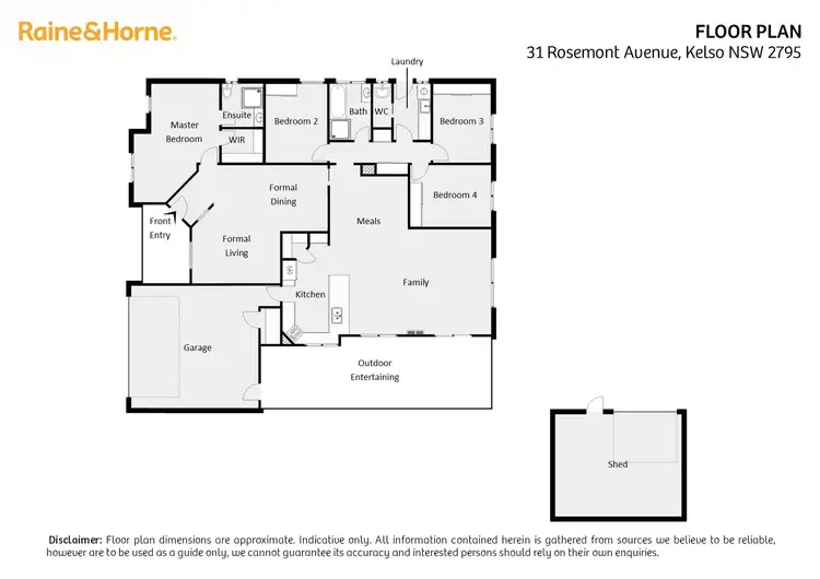 Floorplan of Homely house listing, 31 Rosemont Avenue, Kelso NSW 2795