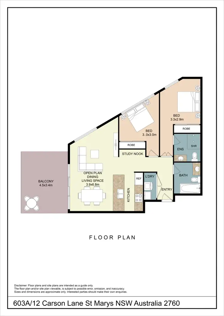 Floorplan of Homely apartment listing, 603/12A Carson Lane, St Marys NSW 2760