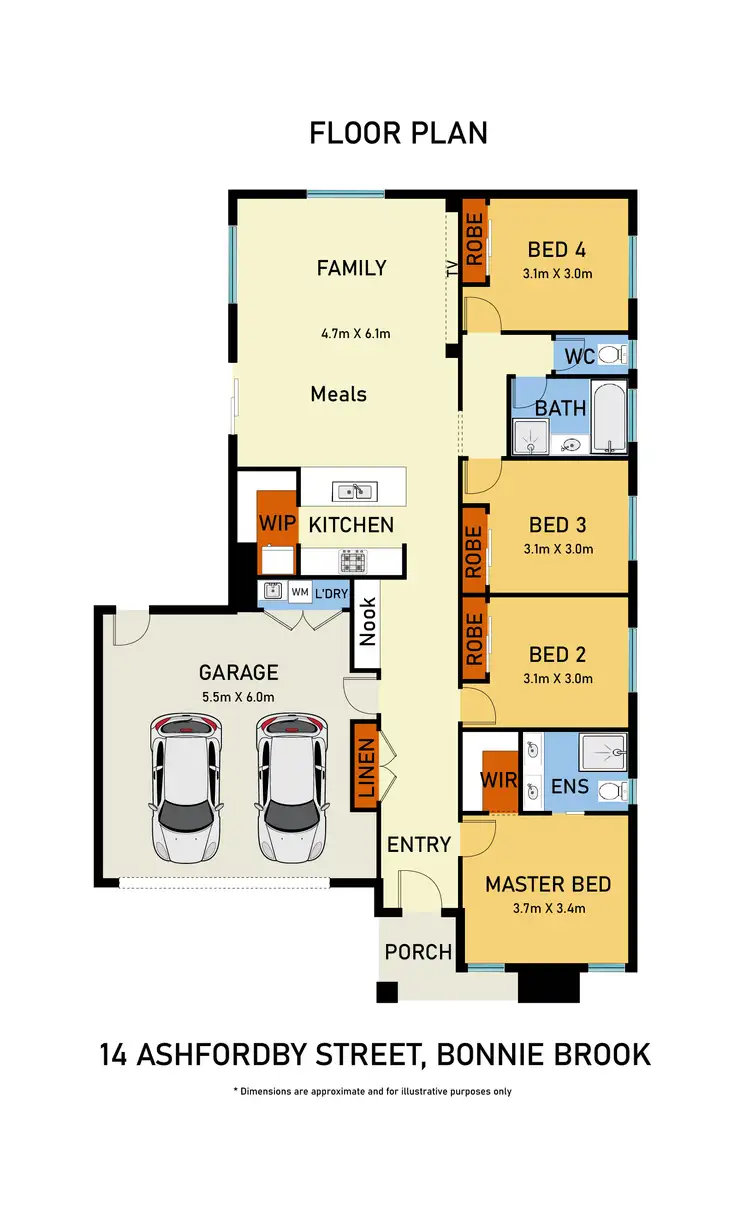 Floorplan of Homely house listing, 14 Ashfordby Drive, Bonnie Brook VIC 3335