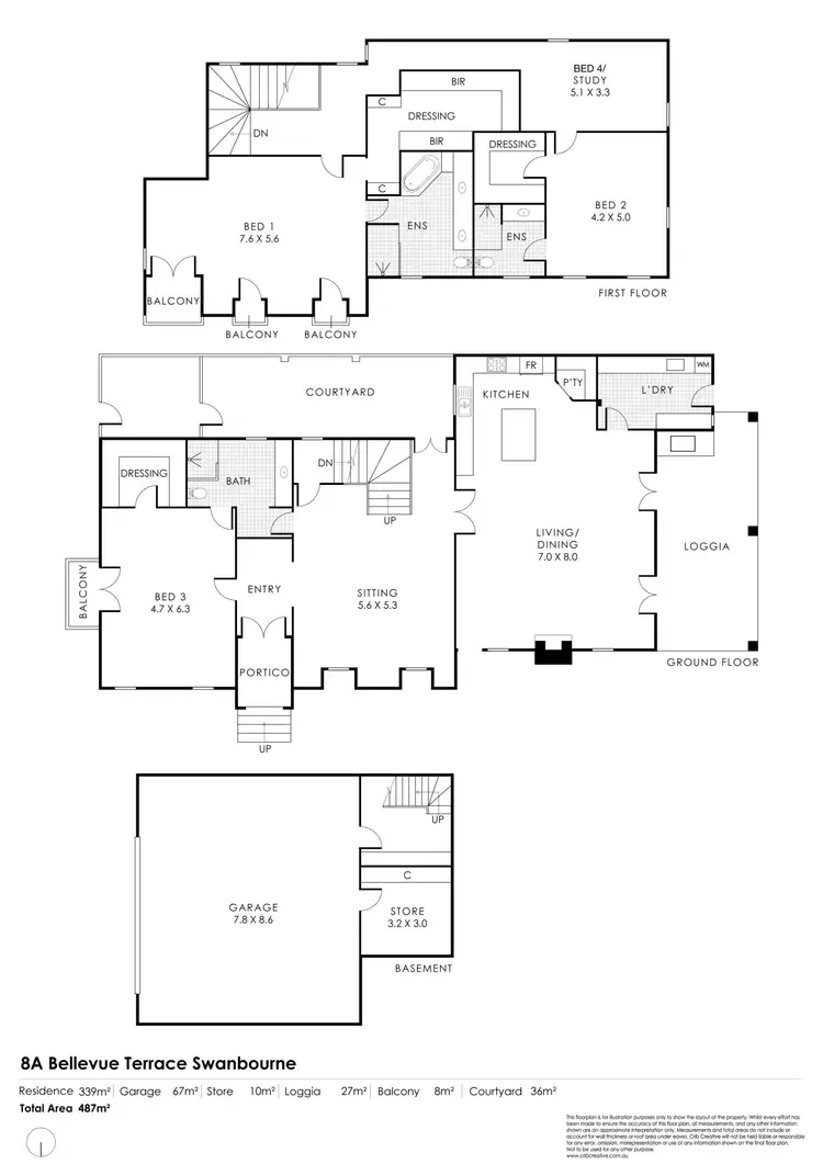 Floorplan of Homely house listing, 8A Bellevue Terrace, Swanbourne WA 6010