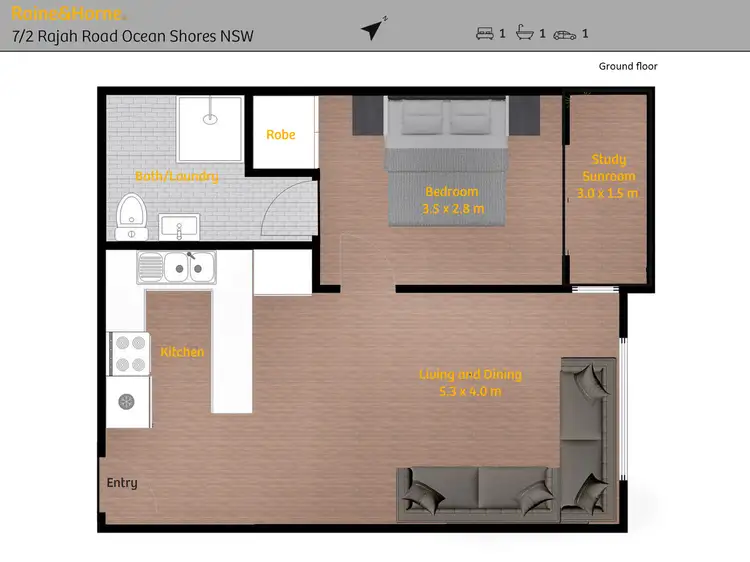 Floorplan of Homely house listing, 7/2 Rajah Road, Ocean Shores NSW 2483