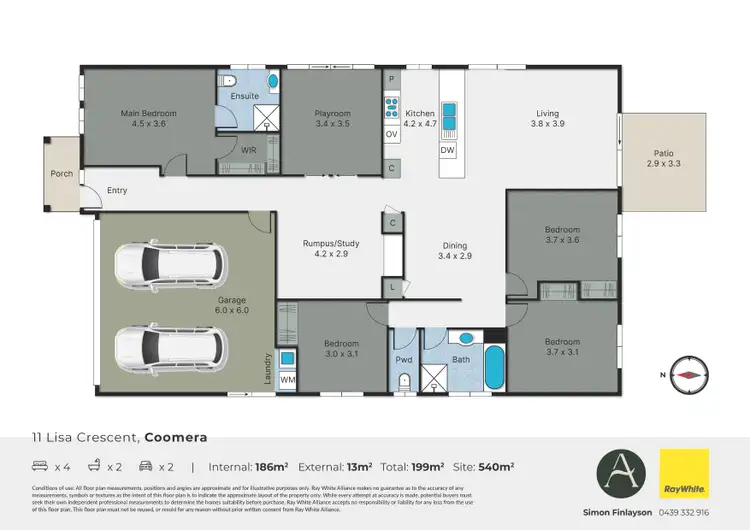 Floorplan of Homely house listing, 11 Lisa Crescent, Coomera QLD 4209