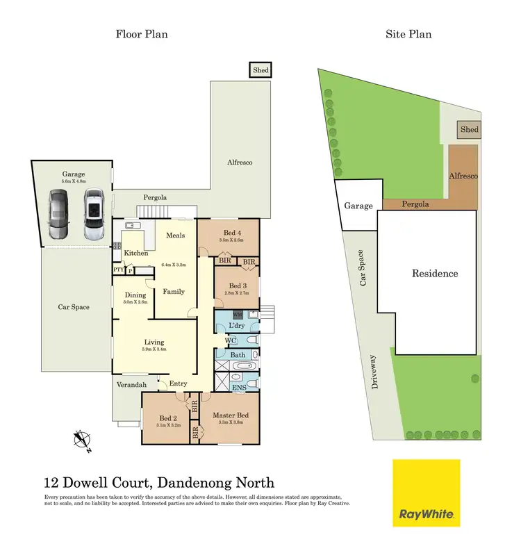 Floorplan of Homely house listing, 12 Dowell Court, Dandenong North VIC 3175