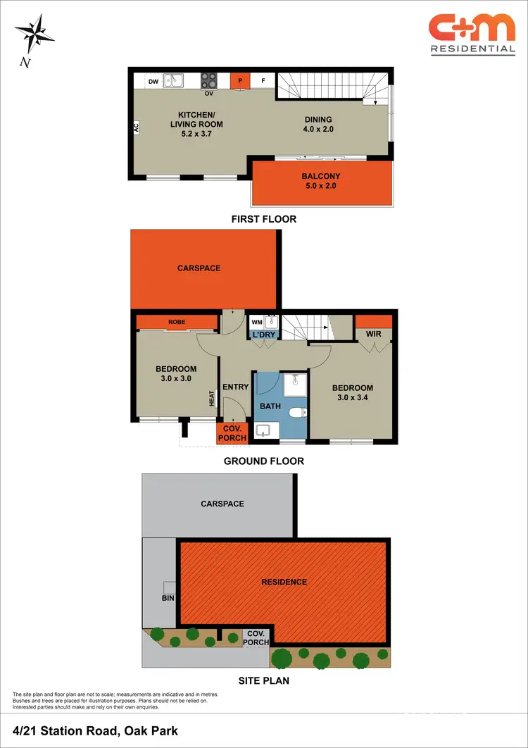 Floorplan of Homely townhouse listing, 4/21 Station Road, Oak Park VIC 3046