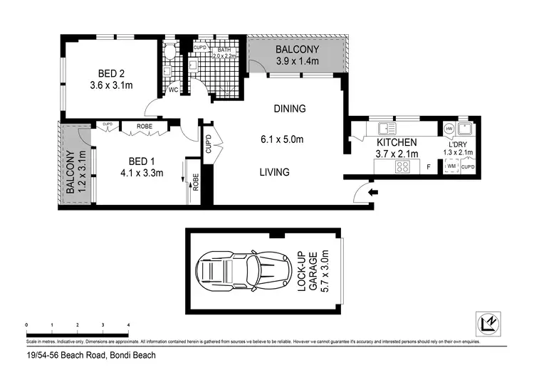Floorplan of Homely apartment listing, 19/54-56 Beach Road, Bondi Beach NSW 2026