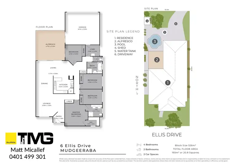 Floorplan of Homely house listing, 6 Ellis Drive, Mudgeeraba QLD 4213