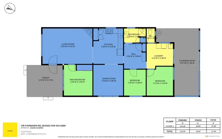 Floorplan of Homely house listing, 1/91 Fairbairn Road, Busselton WA 6280