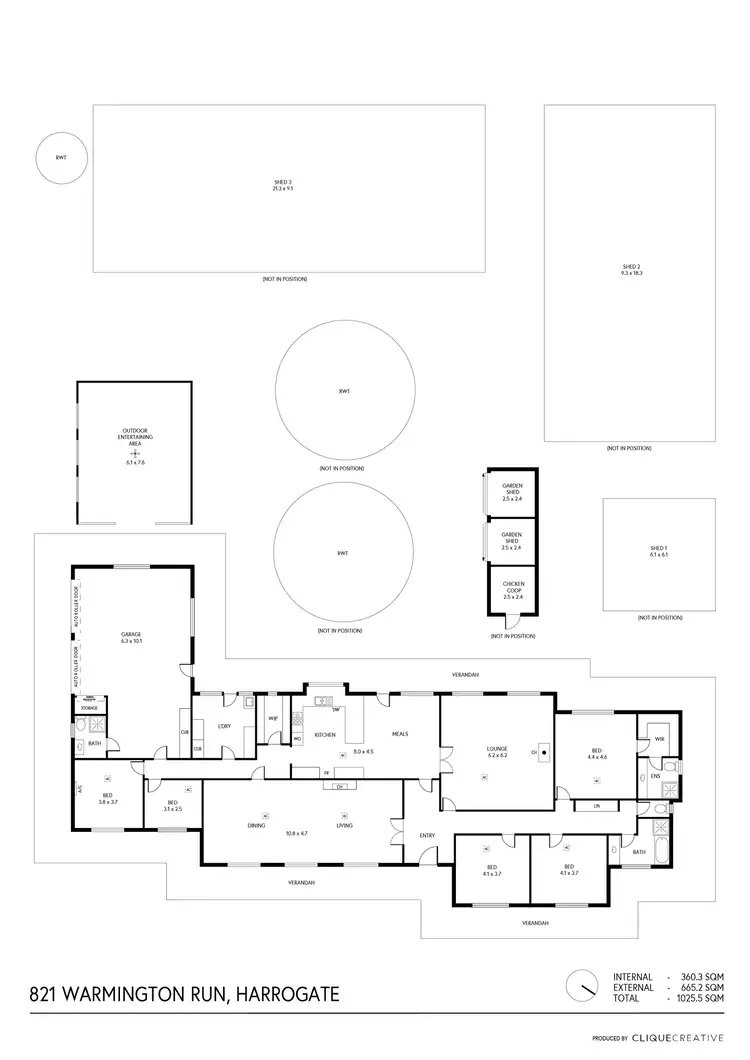 Floorplan of Homely rural property listing, 821 Warmington Run, Harrogate SA 5244