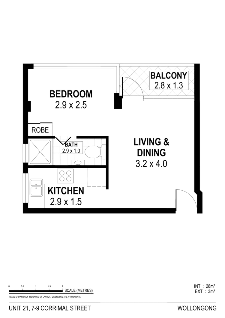 Floorplan of Homely unit listing, 21/7-9 Corrimal Street, Wollongong NSW 2500