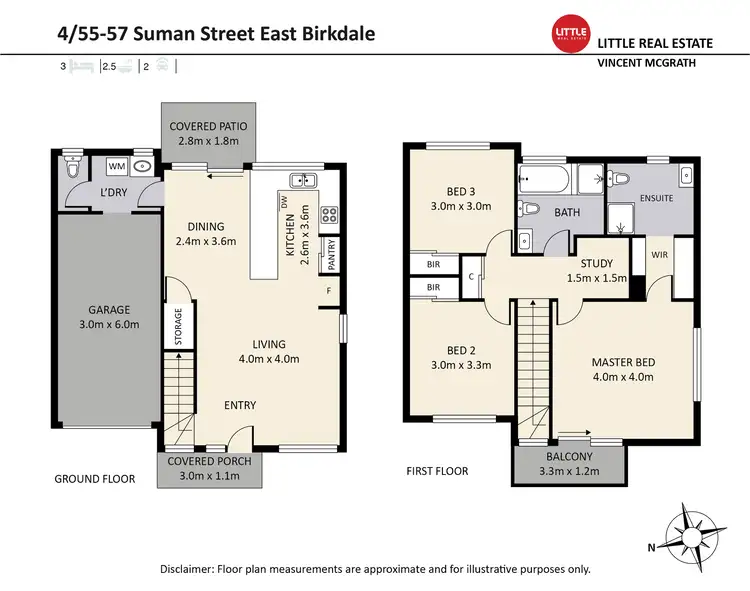 Floorplan of Homely townhouse listing, 4/55-57 Surman Street East, Birkdale QLD 4159
