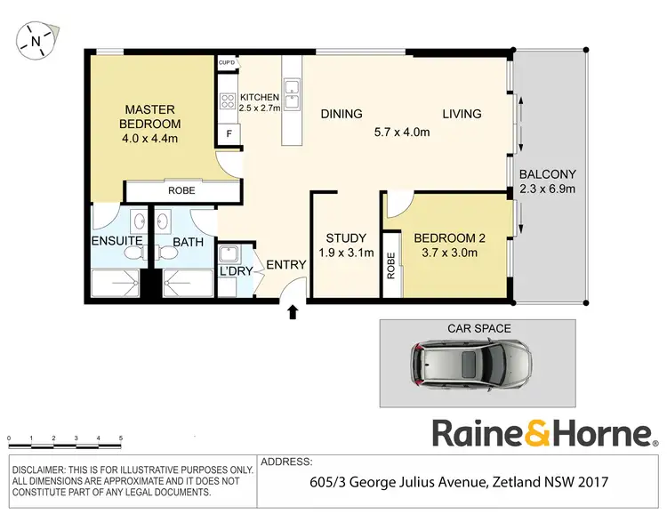Floorplan of Homely apartment listing, 605/3 George Julius Avenue, Zetland NSW 2017